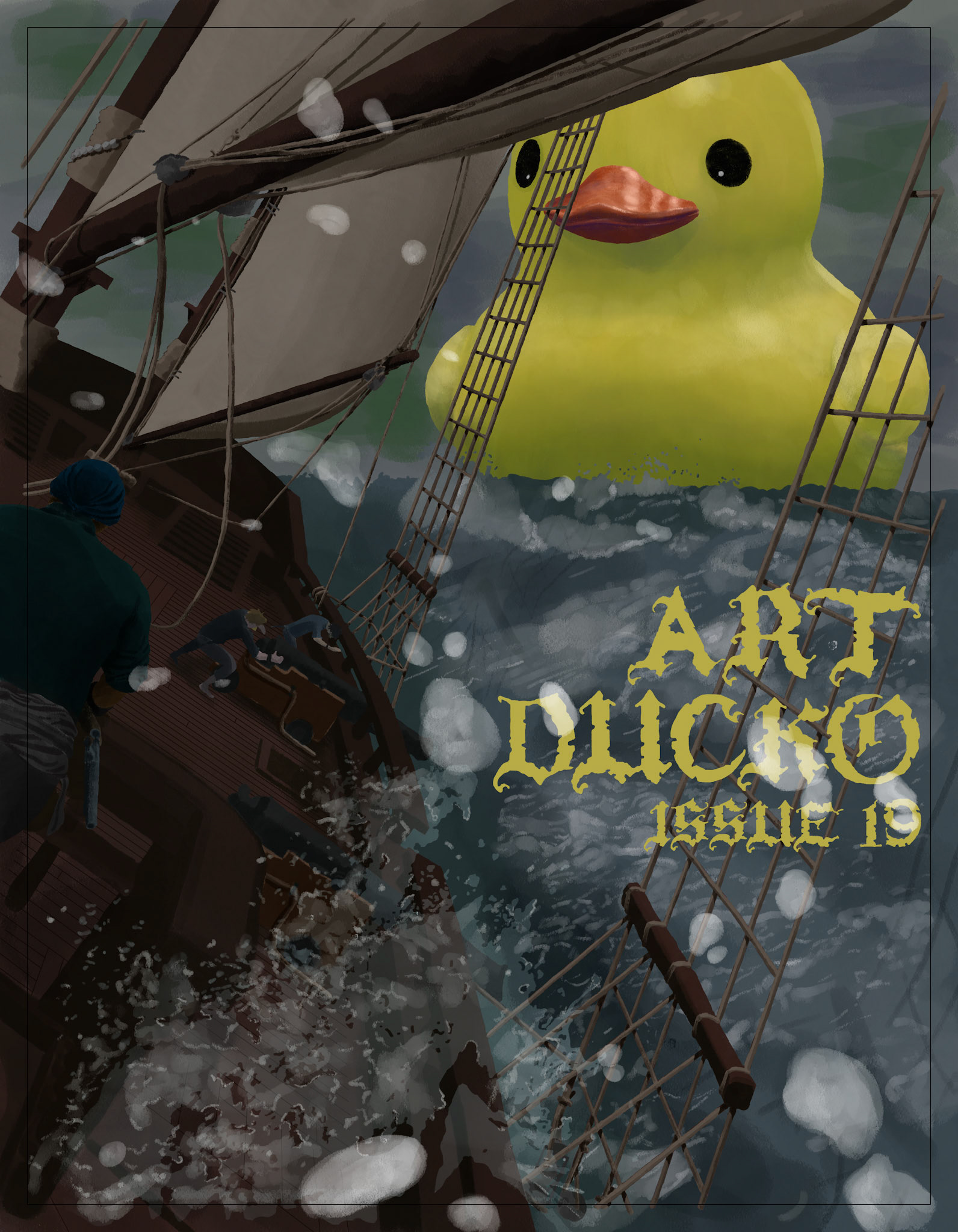 cover for the University of Oregon's comics magazine, Art Ducko. 2021