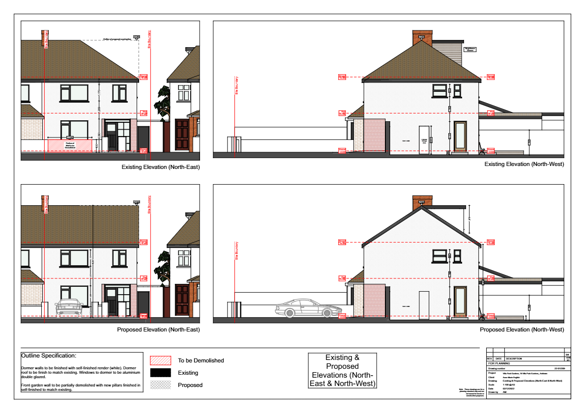 Existing & Proposed Elevations