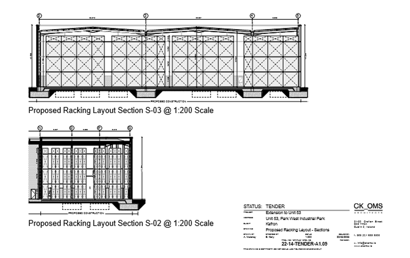 Proposed Racking Section & Elevation