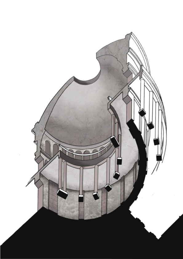 Worm's Eye of Rotunda Entrance