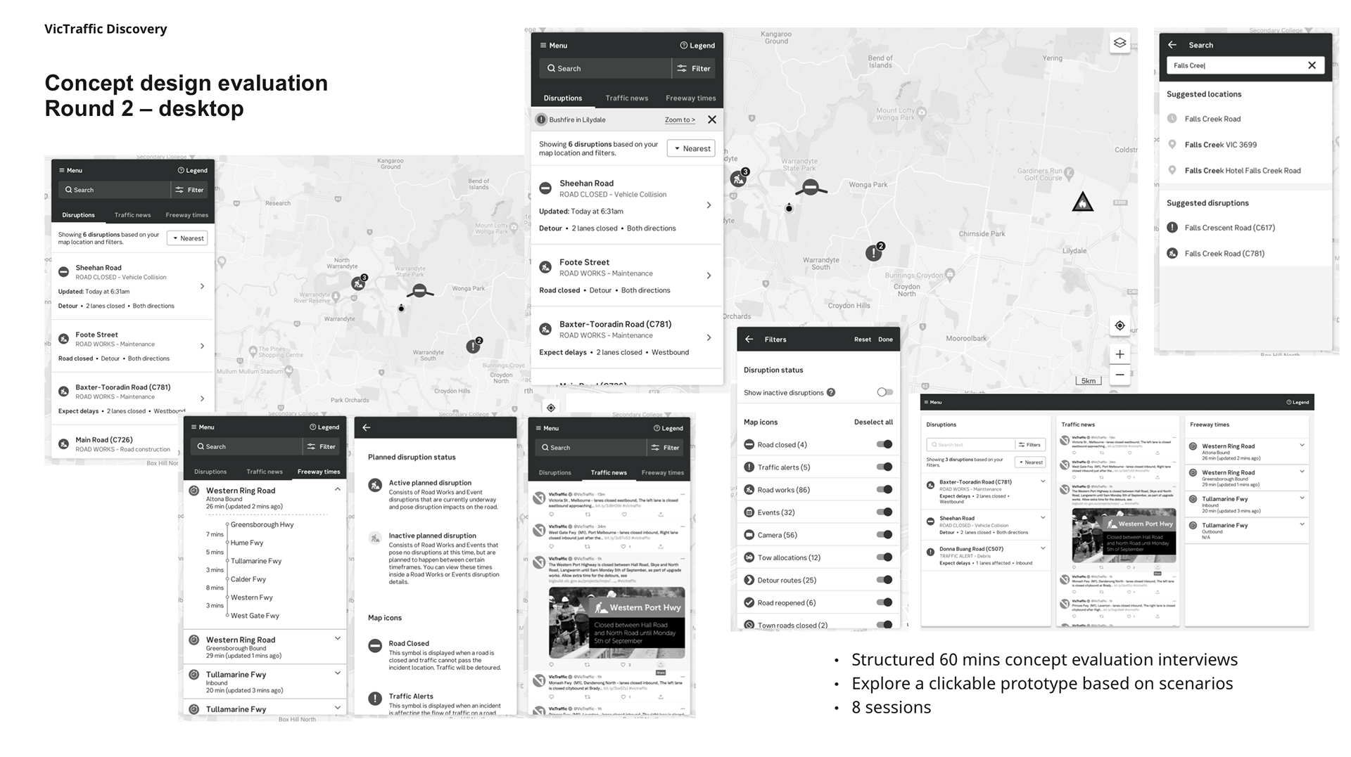 VicTraffic in discovery exploration phase - round 2 testing