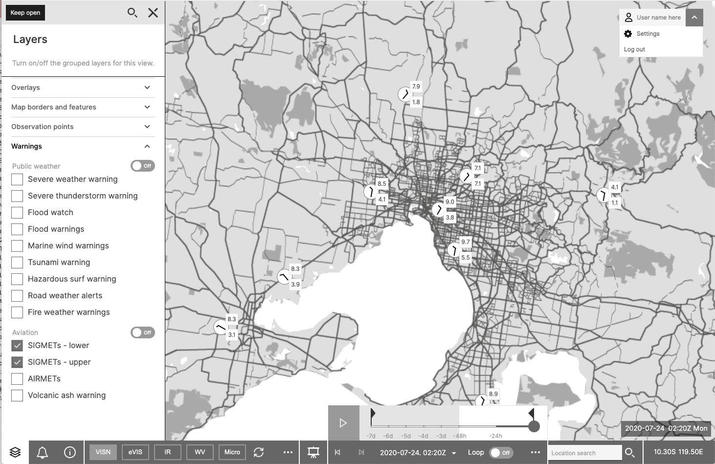 Axure prototype to test with forecasters