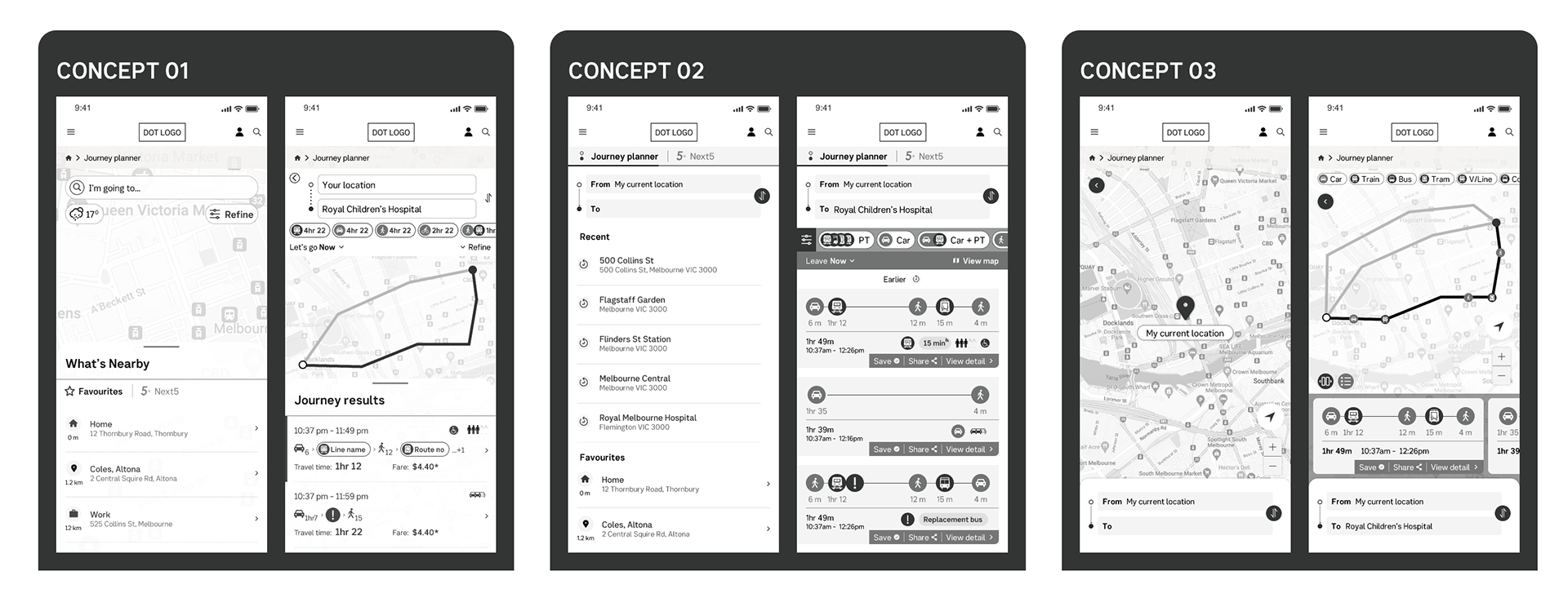 Testing different options for a multi-modal journey planner