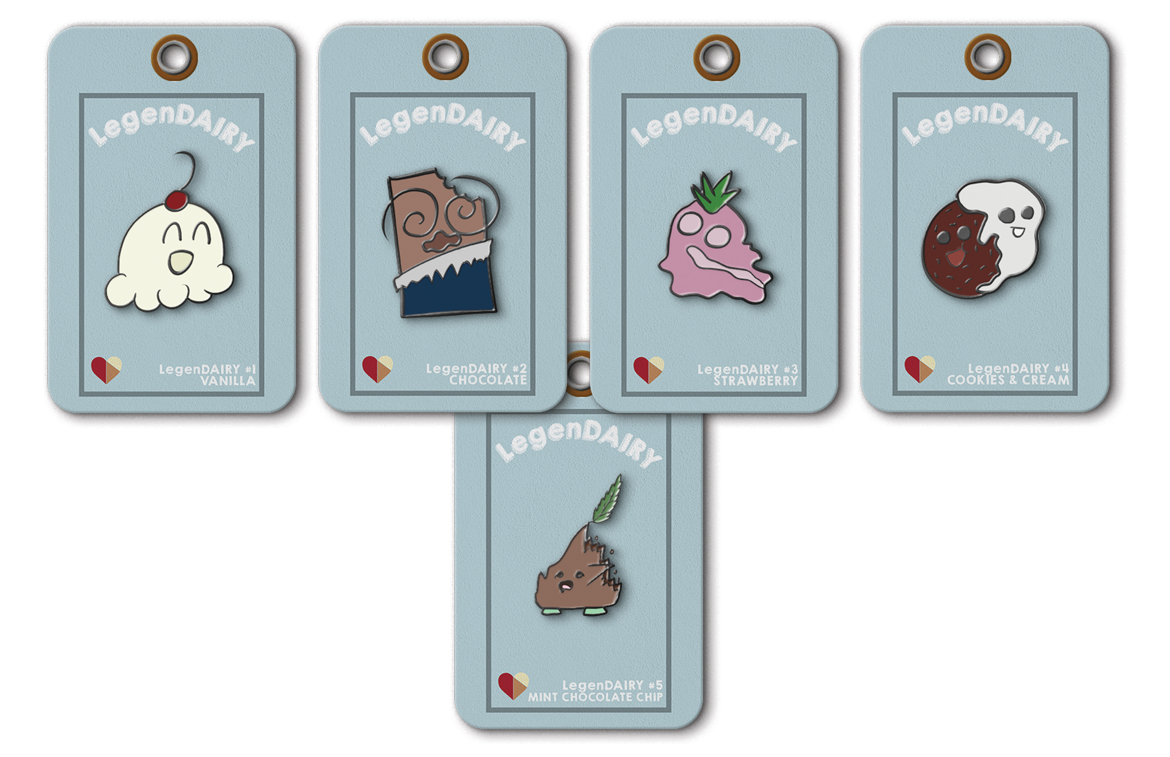Enamel pins with packaging