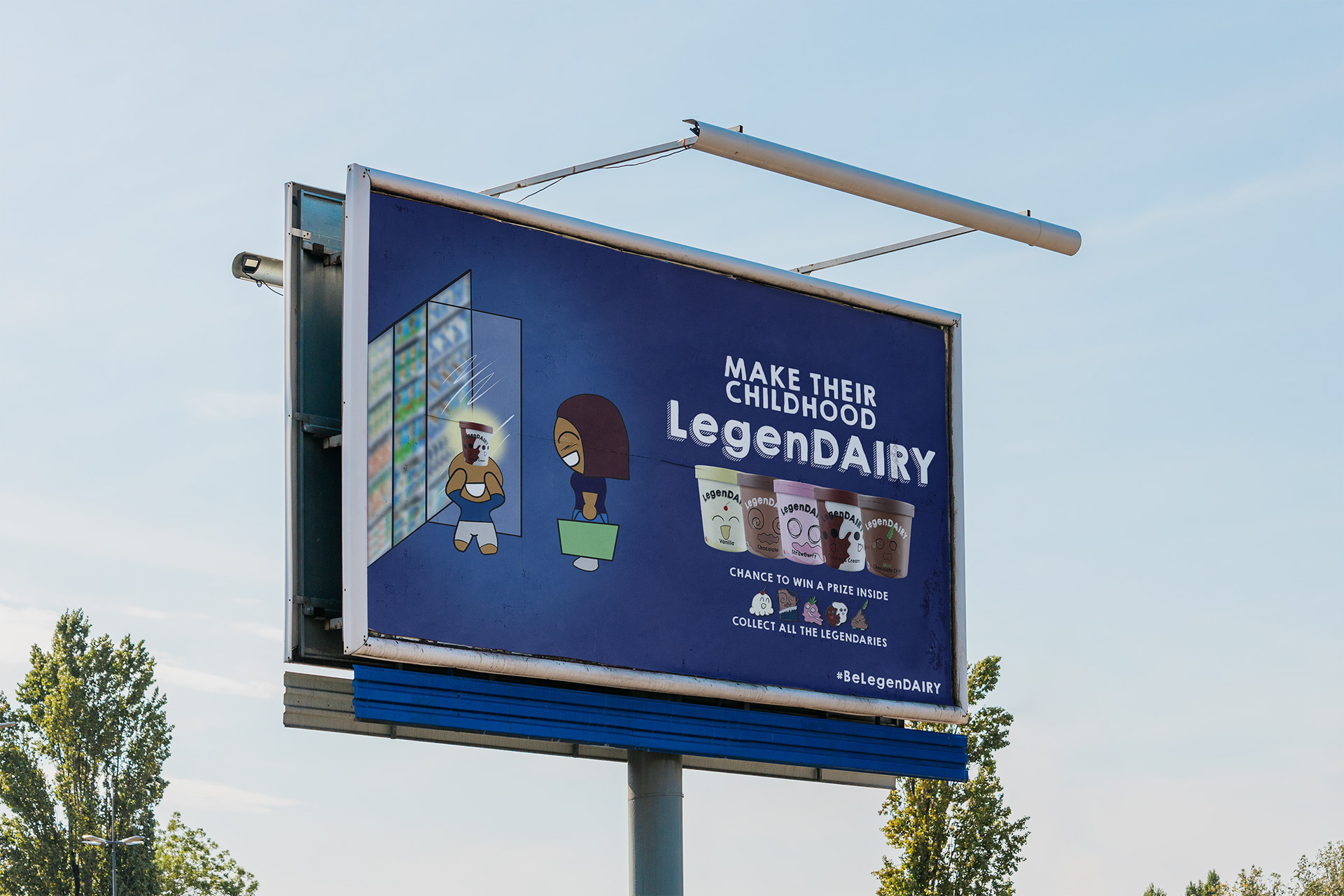 Mockup of the billboard