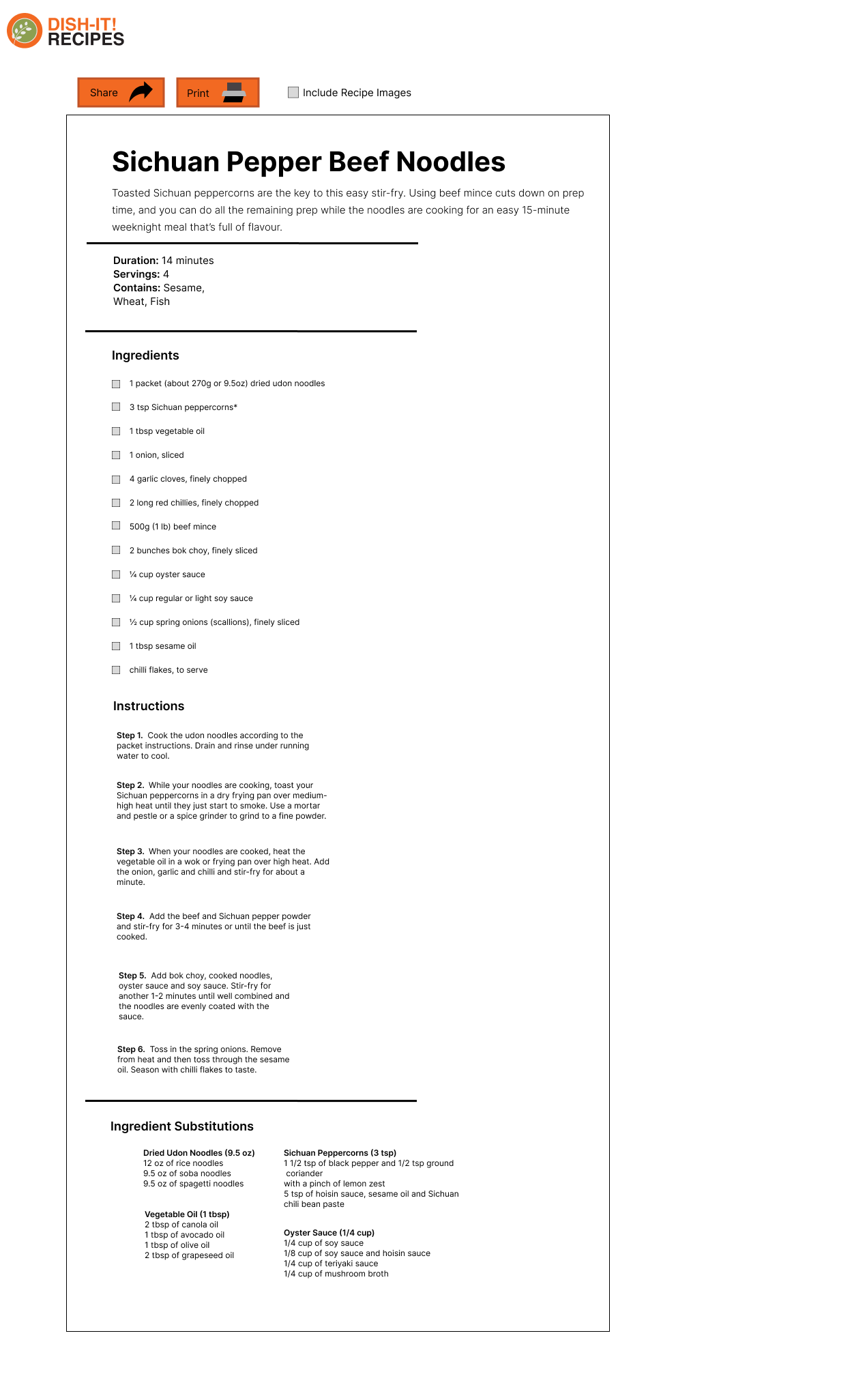 Print/Share Recipe Page