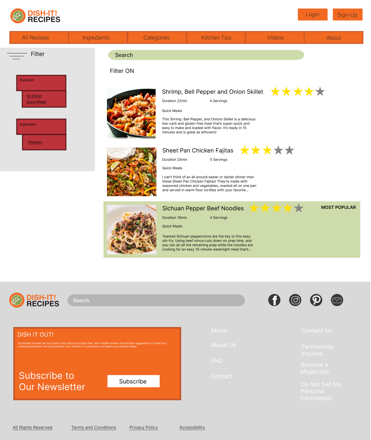 Search Results Page