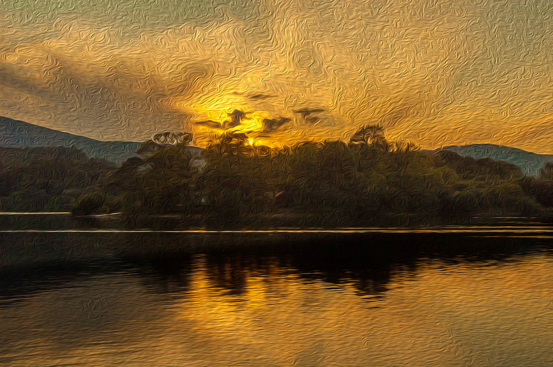 Sunset Over Lake Derwent