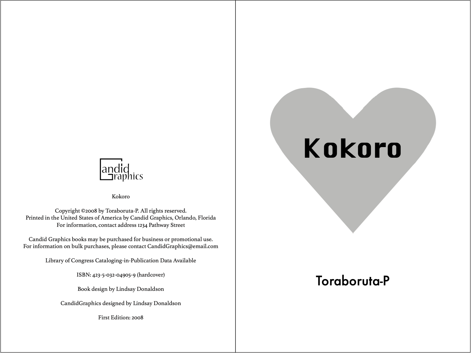 Candid Graphics - Kokoro Book Cover