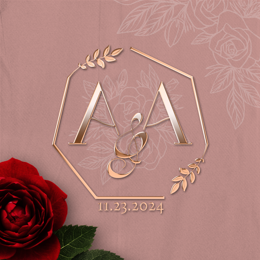 Wedding Logo - Blush Background