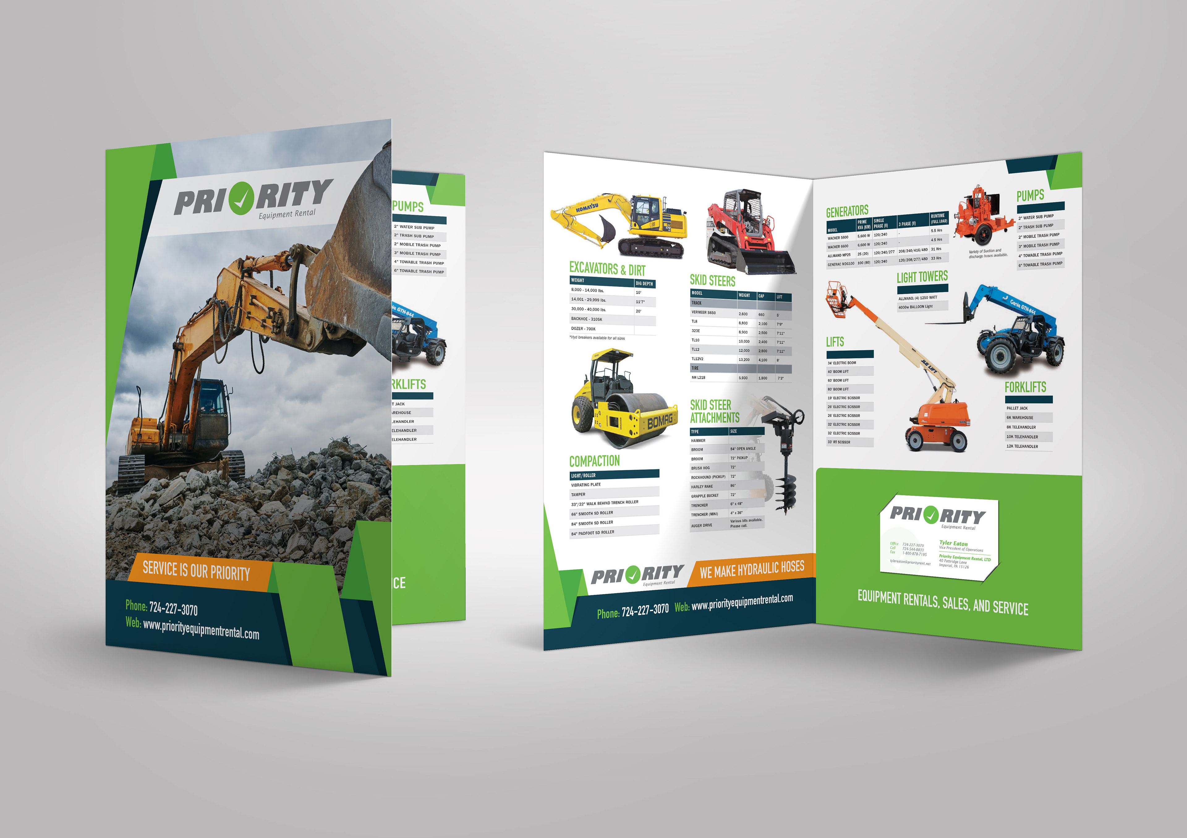 Construction Equipment Pocket Folder