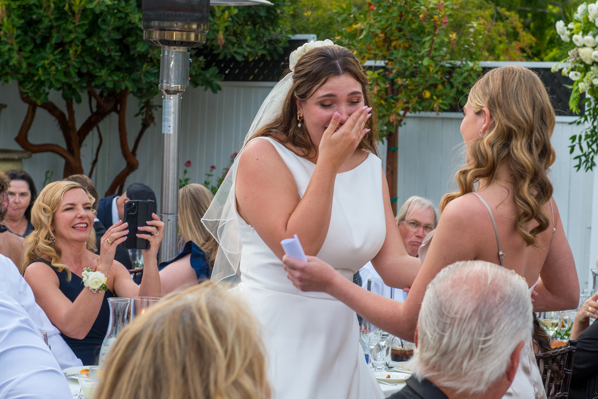 the bride is emotional