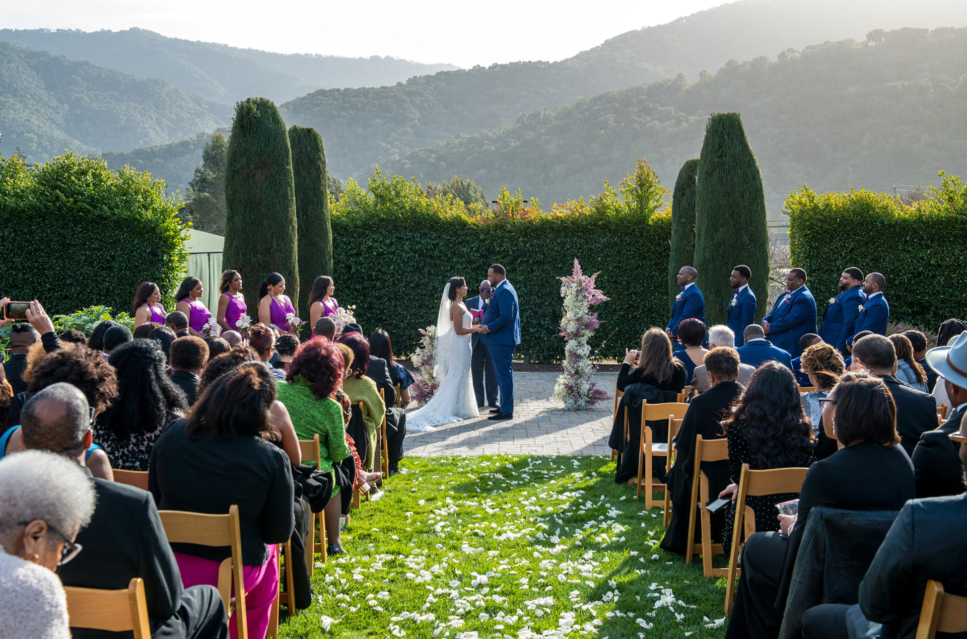 bernardus lodge and spa wedding ceremony photography