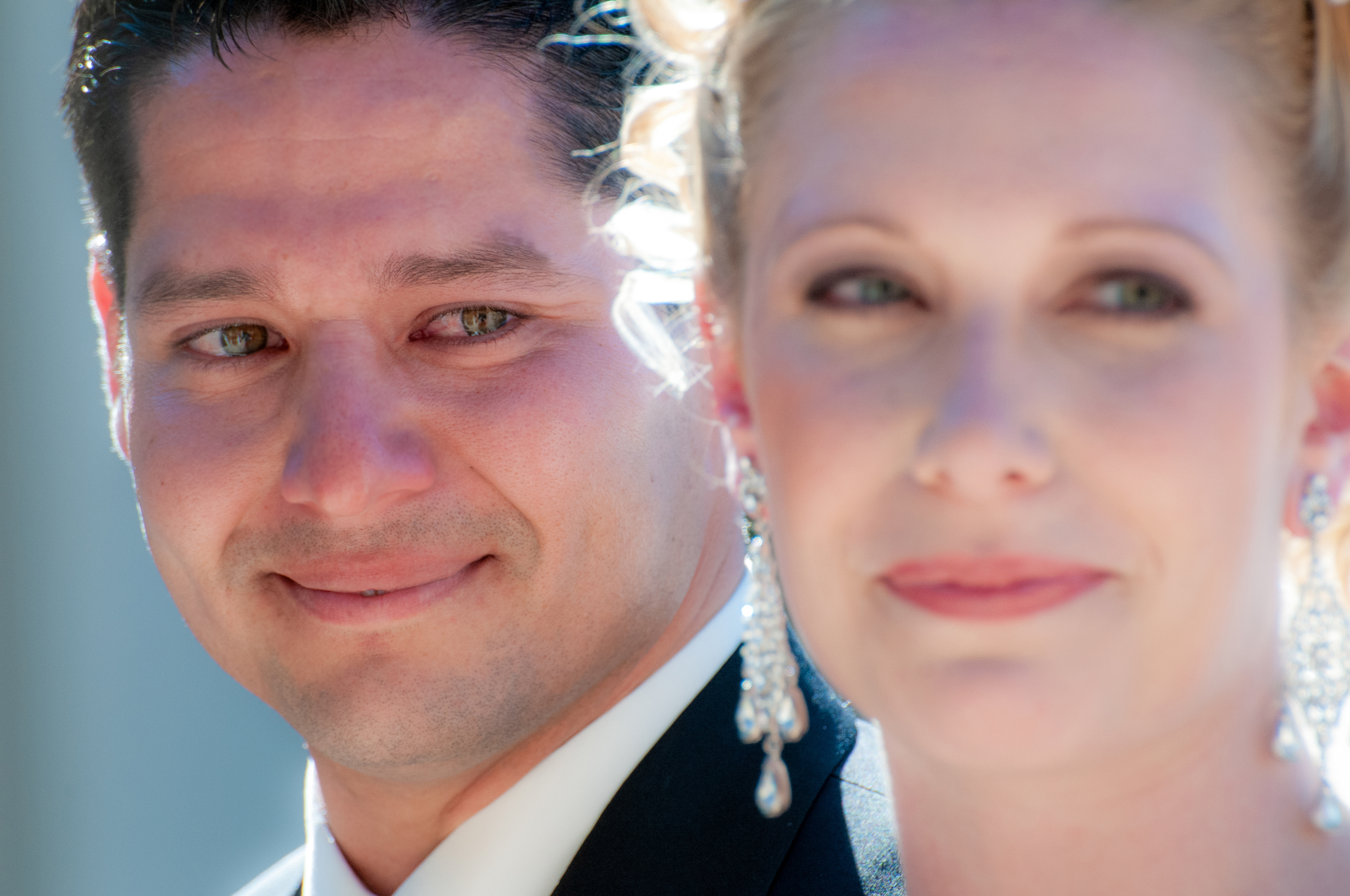 emotional groom during ceremony