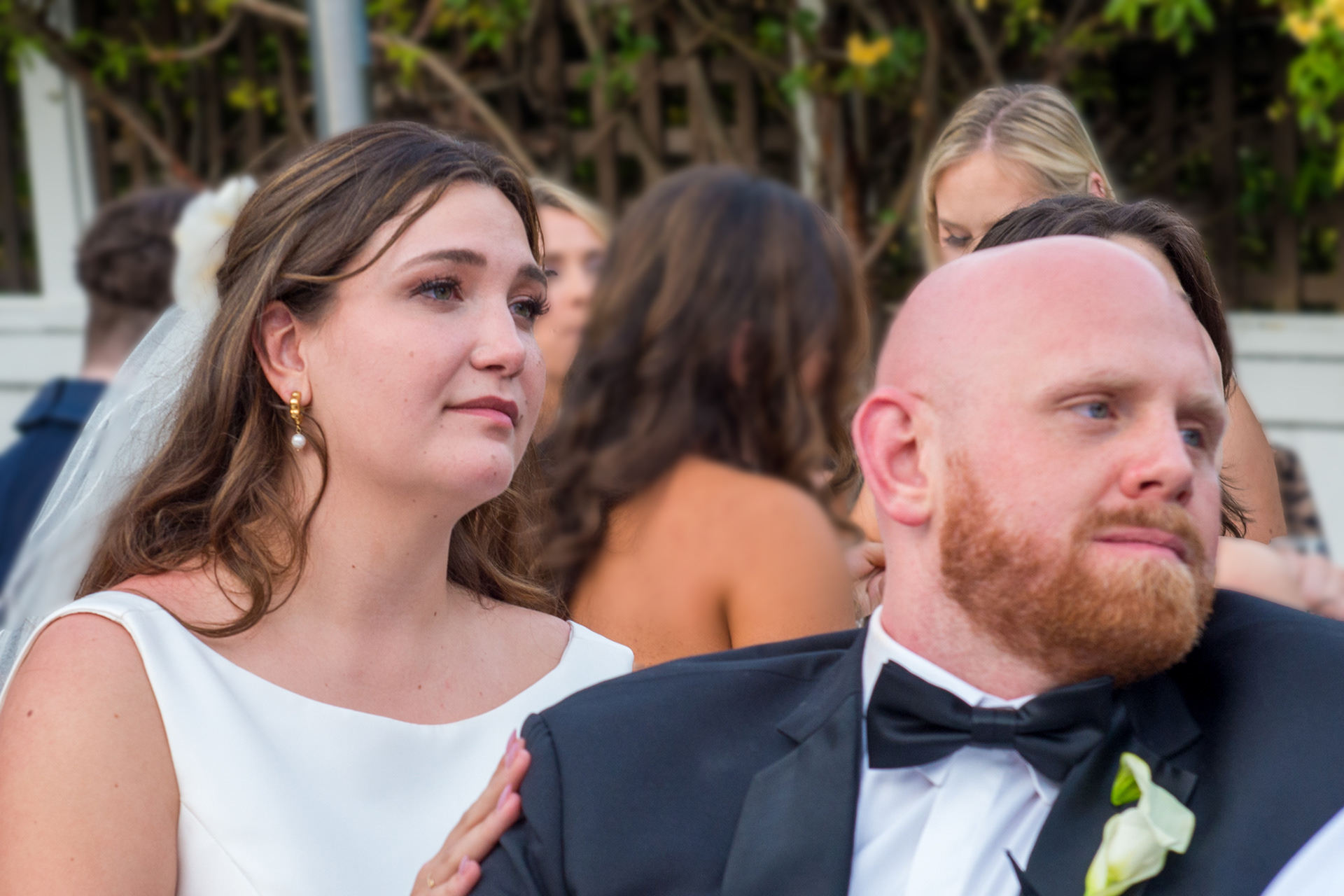 bride gets choked up during toasts