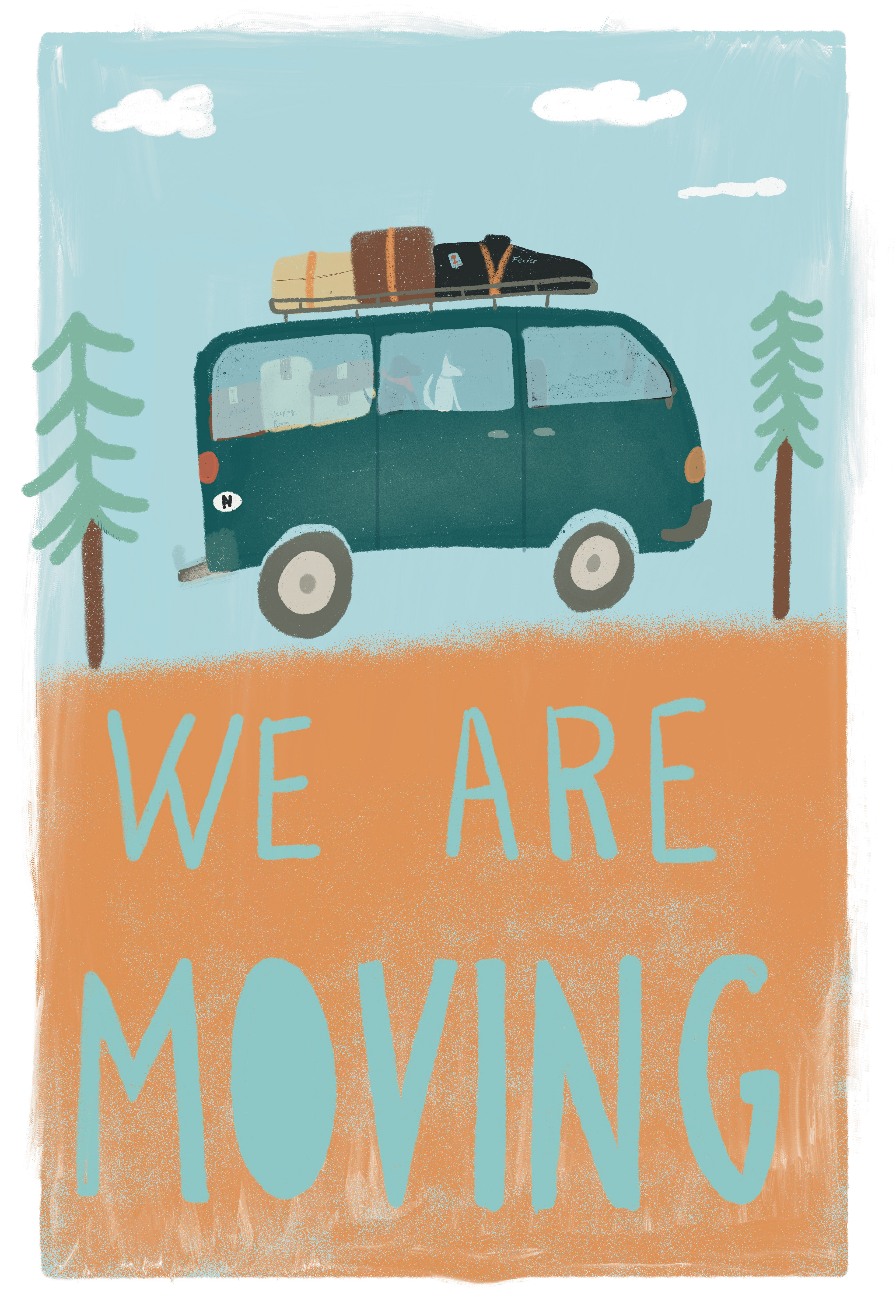 we are moving poster
