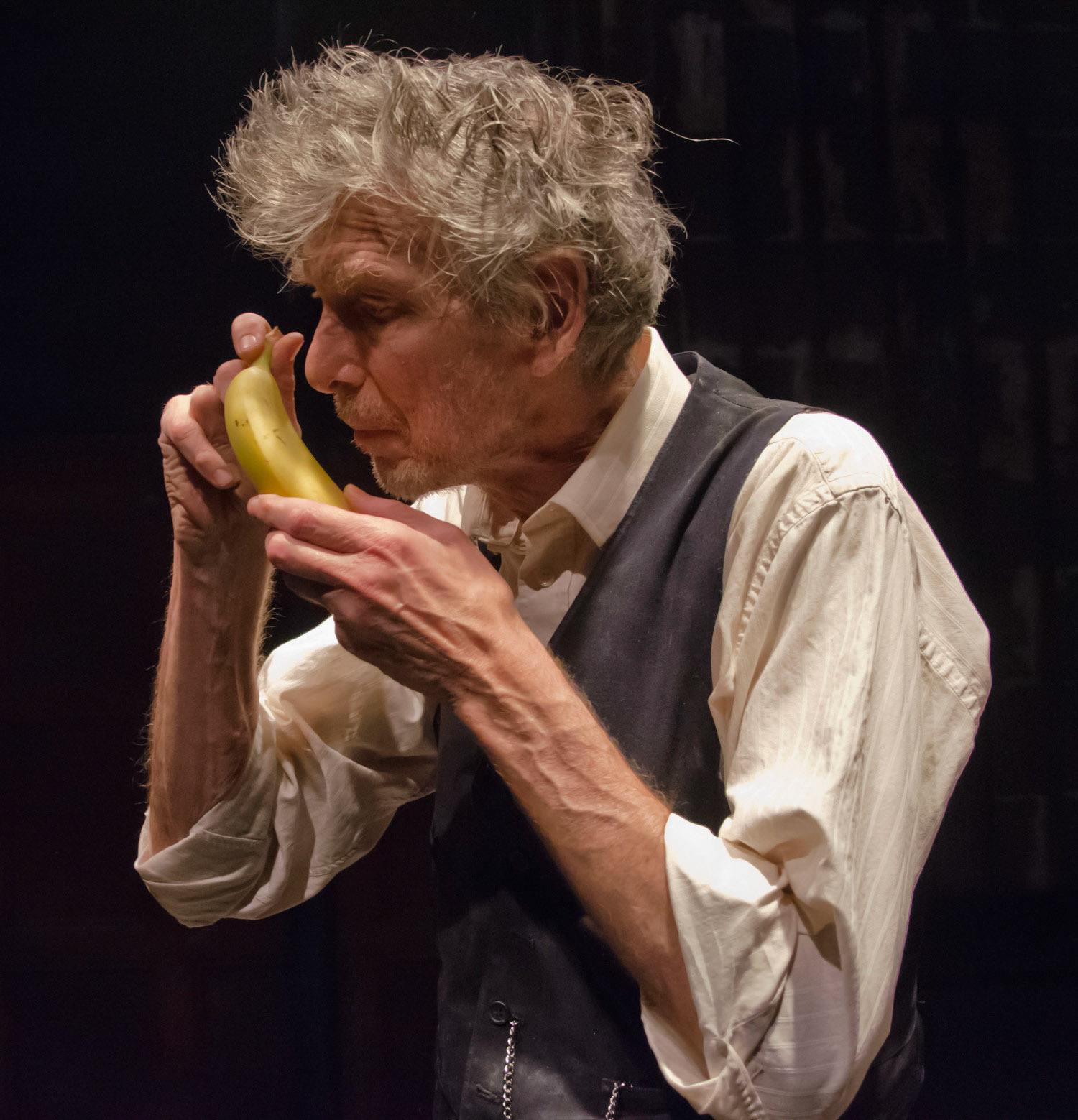 11/11/14

Krapps Last Tape and  The Dumb Waiter -
Boston Center for American Performance presents An Evening of One Acts directed by Clay Hopper: Samuel Beckett's KRAPP'S LAST TAPE featuring Sidney Friedman and Harold Pinter's THE DUMB WAITER featuring Michael Hammond. Boston Center for American Performance (BCAP), the professional extension of the BU CFA School of Theatre, presents this evening of one-acts from two of the most celebrated playwrights of the 20th century.

- Photograph By Kalman Zabarsky