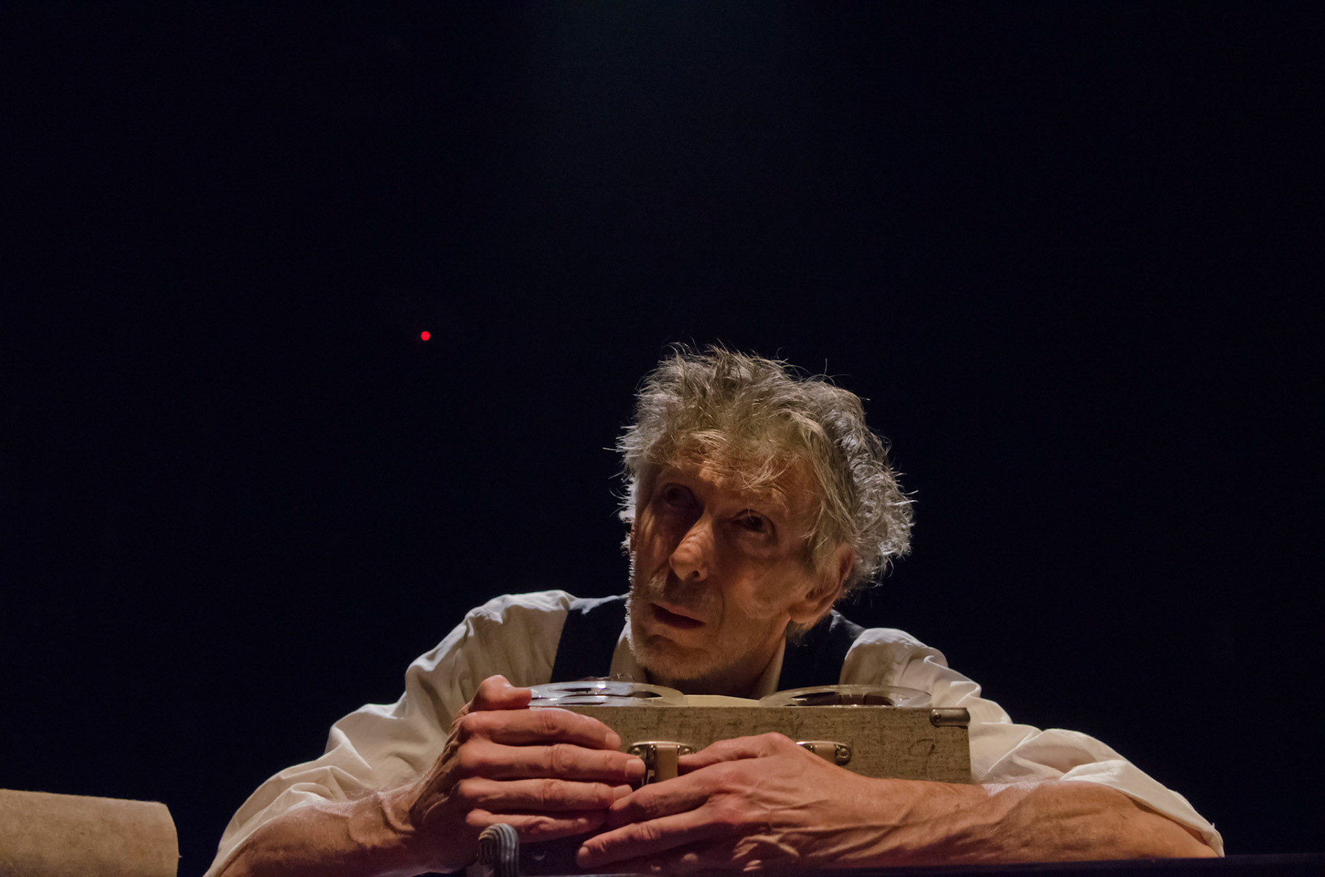 11/11/14

Krapps Last Tape and  The Dumb Waiter -
Boston Center for American Performance presents An Evening of One Acts directed by Clay Hopper: Samuel Beckett's KRAPP'S LAST TAPE featuring Sidney Friedman and Harold Pinter's THE DUMB WAITER featuring Michael Hammond. Boston Center for American Performance (BCAP), the professional extension of the BU CFA School of Theatre, presents this evening of one-acts from two of the most celebrated playwrights of the 20th century.

- Photograph By Kalman Zabarsky