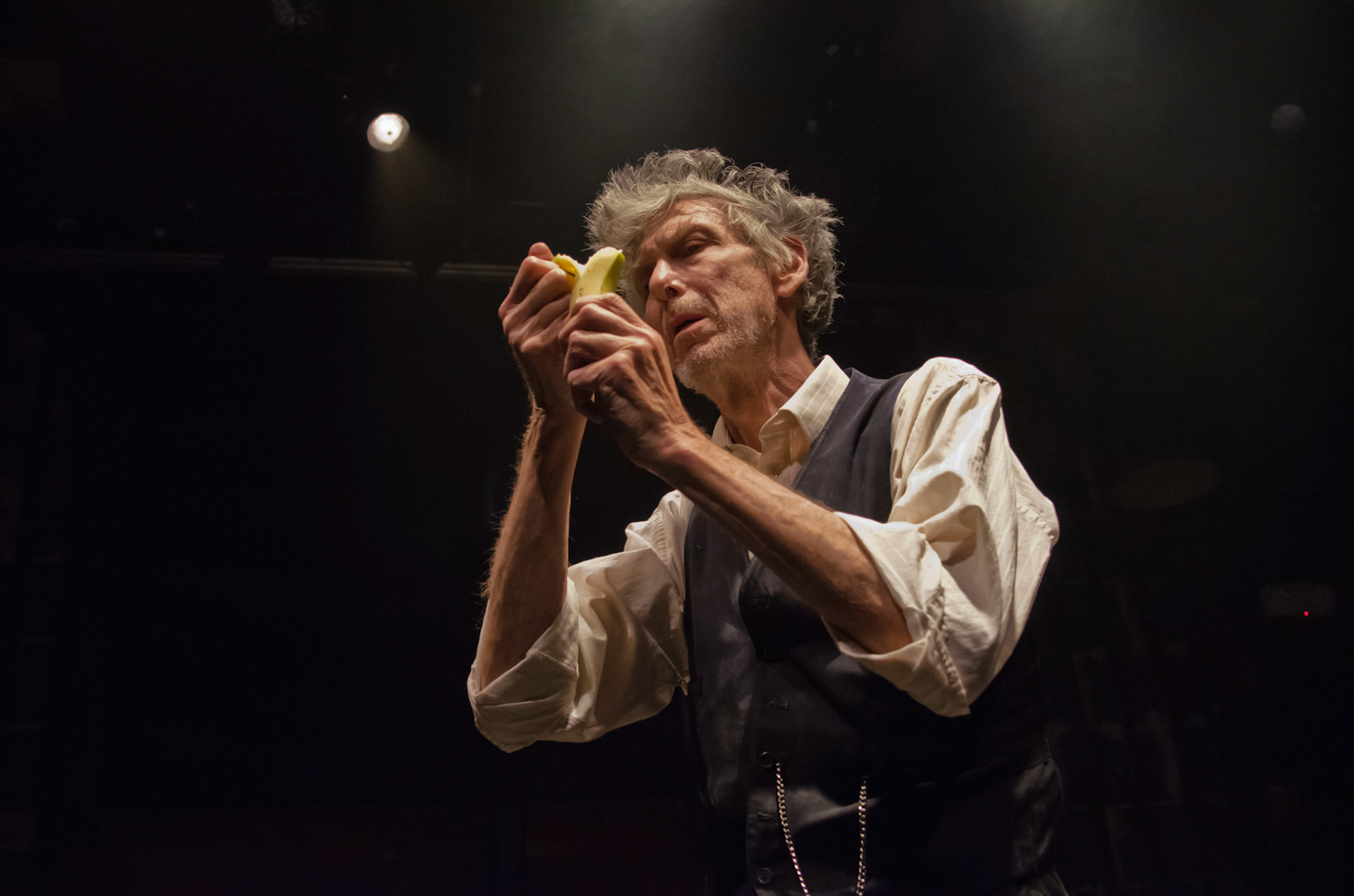 11/11/14

Krapps Last Tape and  The Dumb Waiter -
Boston Center for American Performance presents An Evening of One Acts directed by Clay Hopper: Samuel Beckett's KRAPP'S LAST TAPE featuring Sidney Friedman and Harold Pinter's THE DUMB WAITER featuring Michael Hammond. Boston Center for American Performance (BCAP), the professional extension of the BU CFA School of Theatre, presents this evening of one-acts from two of the most celebrated playwrights of the 20th century.

- Photograph By Kalman Zabarsky