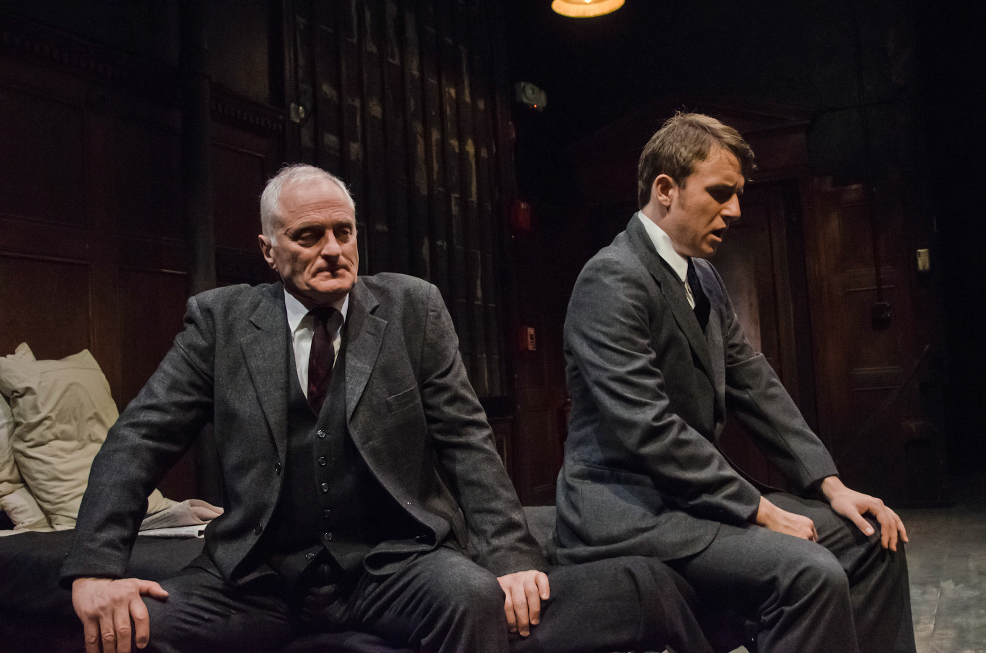 11/11/14

Krapps Last Tape and  The Dumb Waiter -
Boston Center for American Performance presents An Evening of One Acts directed by Clay Hopper: Samuel Beckett's KRAPP'S LAST TAPE featuring Sidney Friedman and Harold Pinter's THE DUMB WAITER featuring Michael Hammond. Boston Center for American Performance (BCAP), the professional extension of the BU CFA School of Theatre, presents this evening of one-acts from two of the most celebrated playwrights of the 20th century.

- Photograph By Kalman Zabarsky