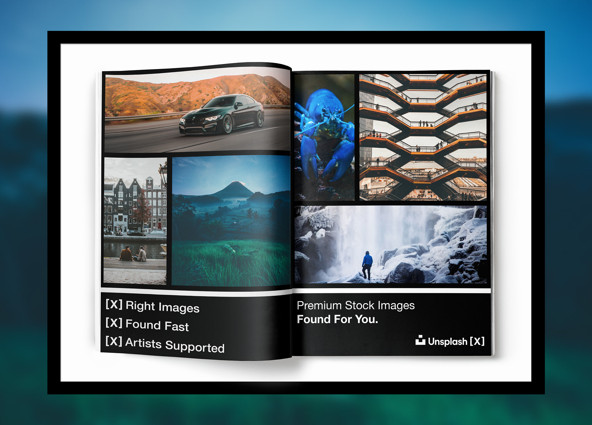 Unsplash [X] 2-Page Magazine Spread