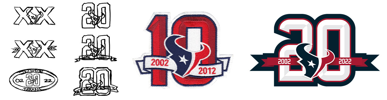 Texans 20th Anniversary Logo Design Process