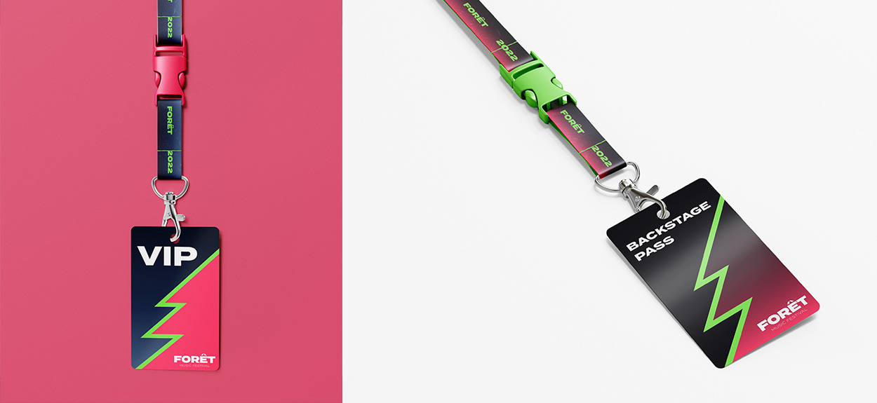Forêt Music Festival Lanyards