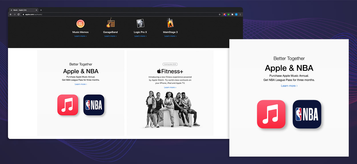 NBA & Apple Music Web Ad
