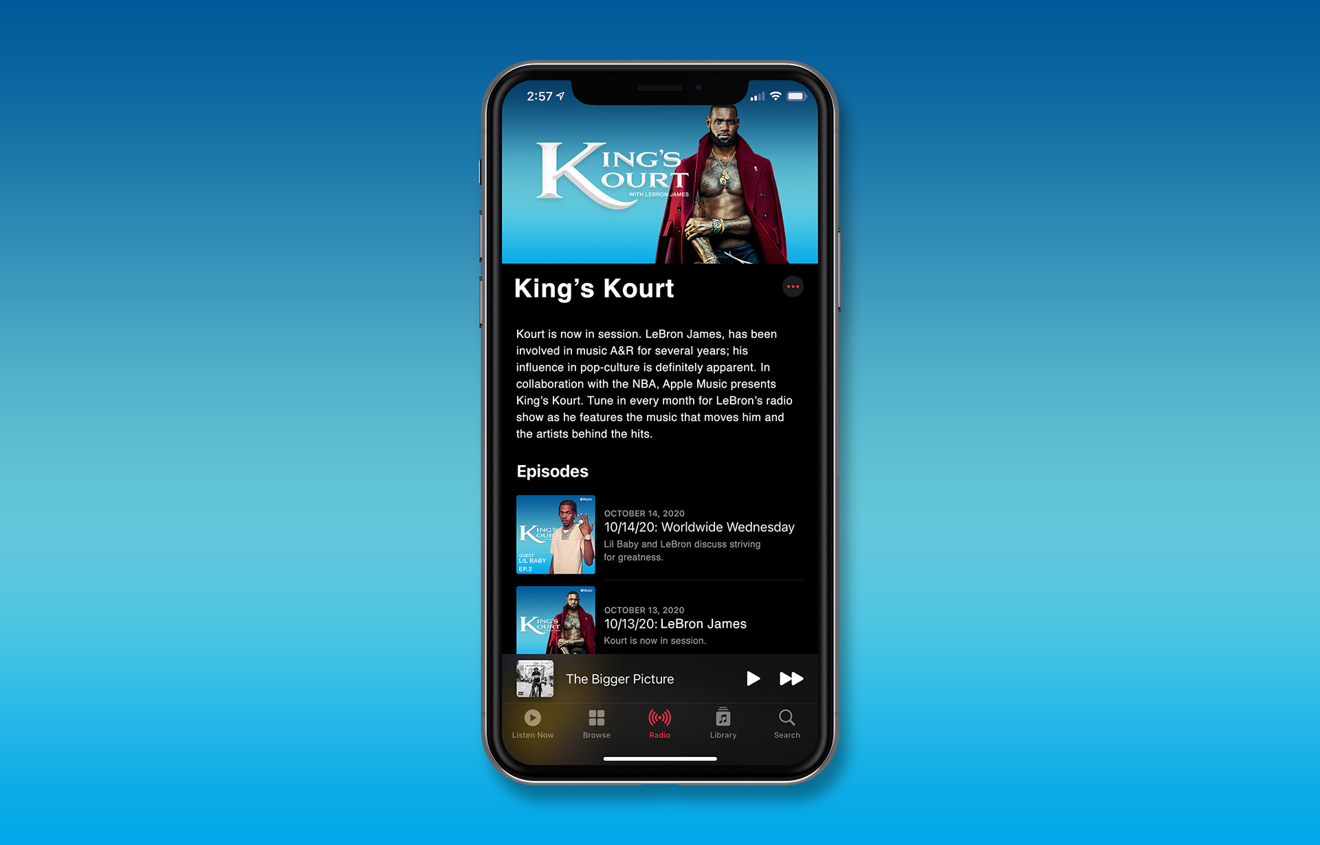 LeBron James Radio Mobile Mockup