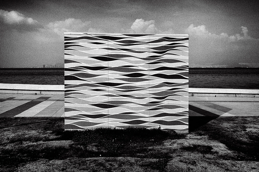 A building formerly used as a toilet on the beach