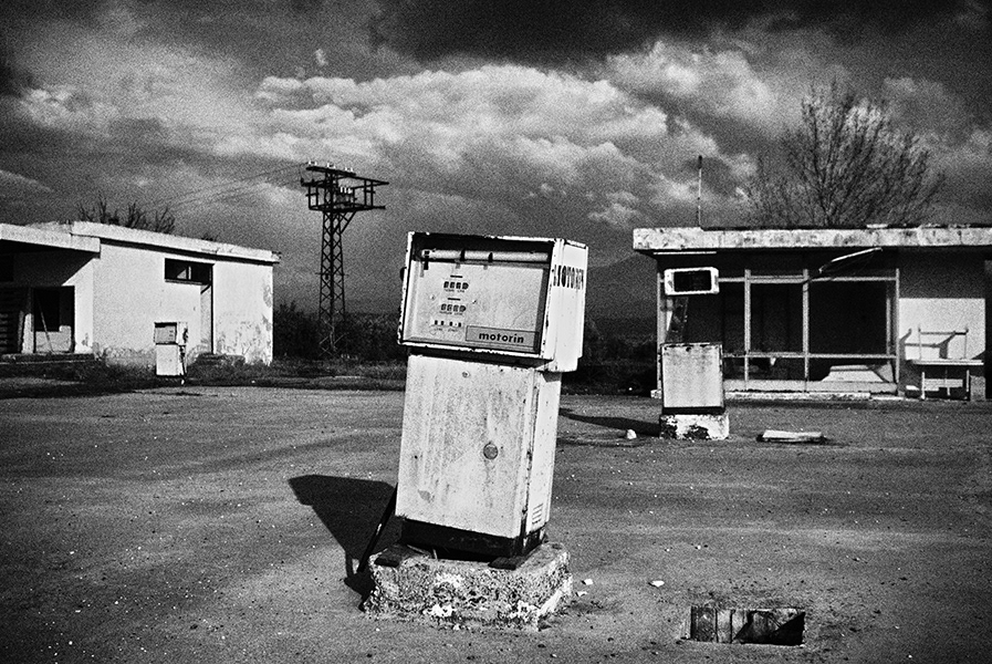 An abandoned gas station