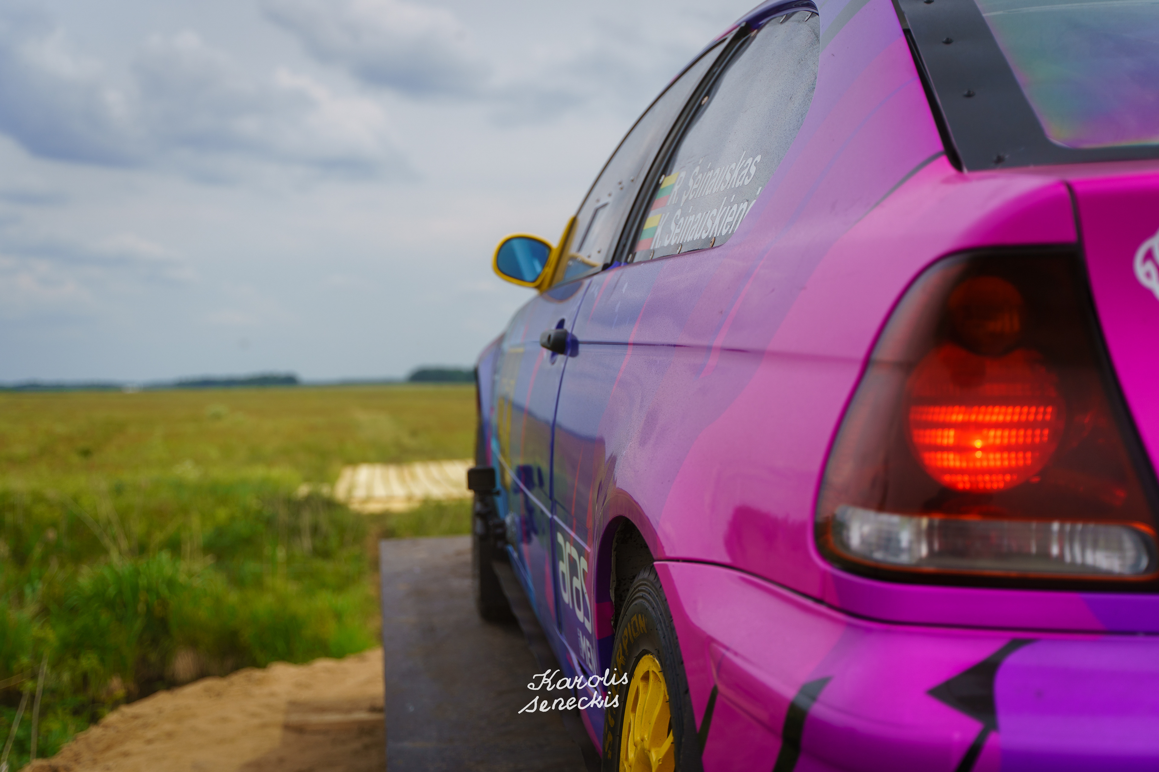 Lithuanian record Car jump across the river 2023