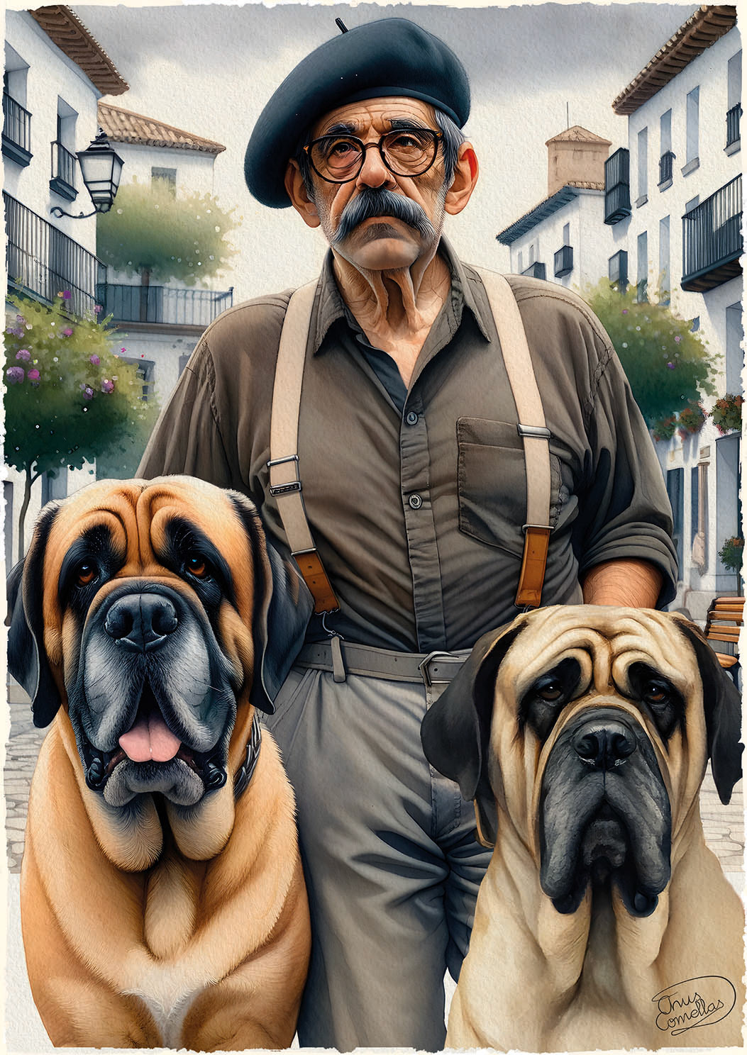 El Abuelo y sus mastines