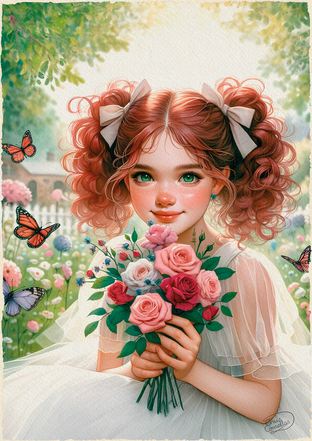 El jardín de las rosas y mariposas