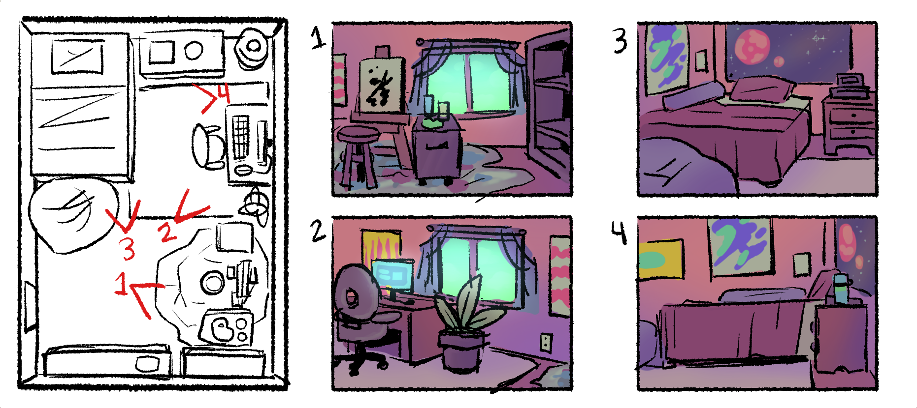 Layout exploration with color