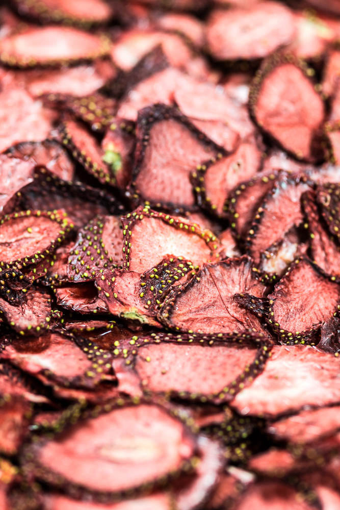 Dried Strawberries at Schobel Hochstgenuss, Bregenz. These are just so unbelievably tasty, much better than sweets