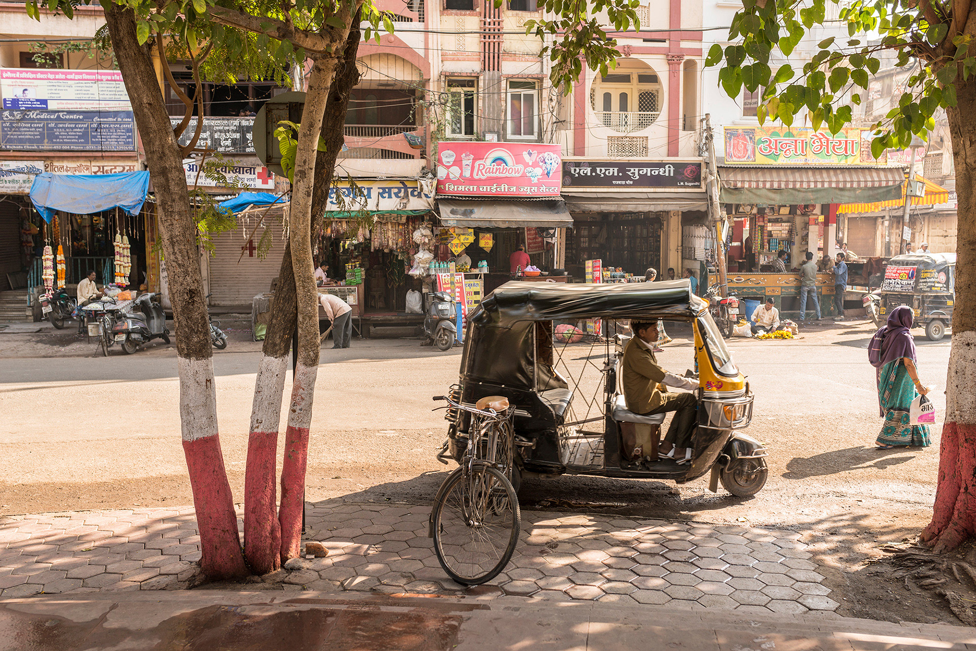 Rajwada Palace area, Centre of the old town, Indore, India