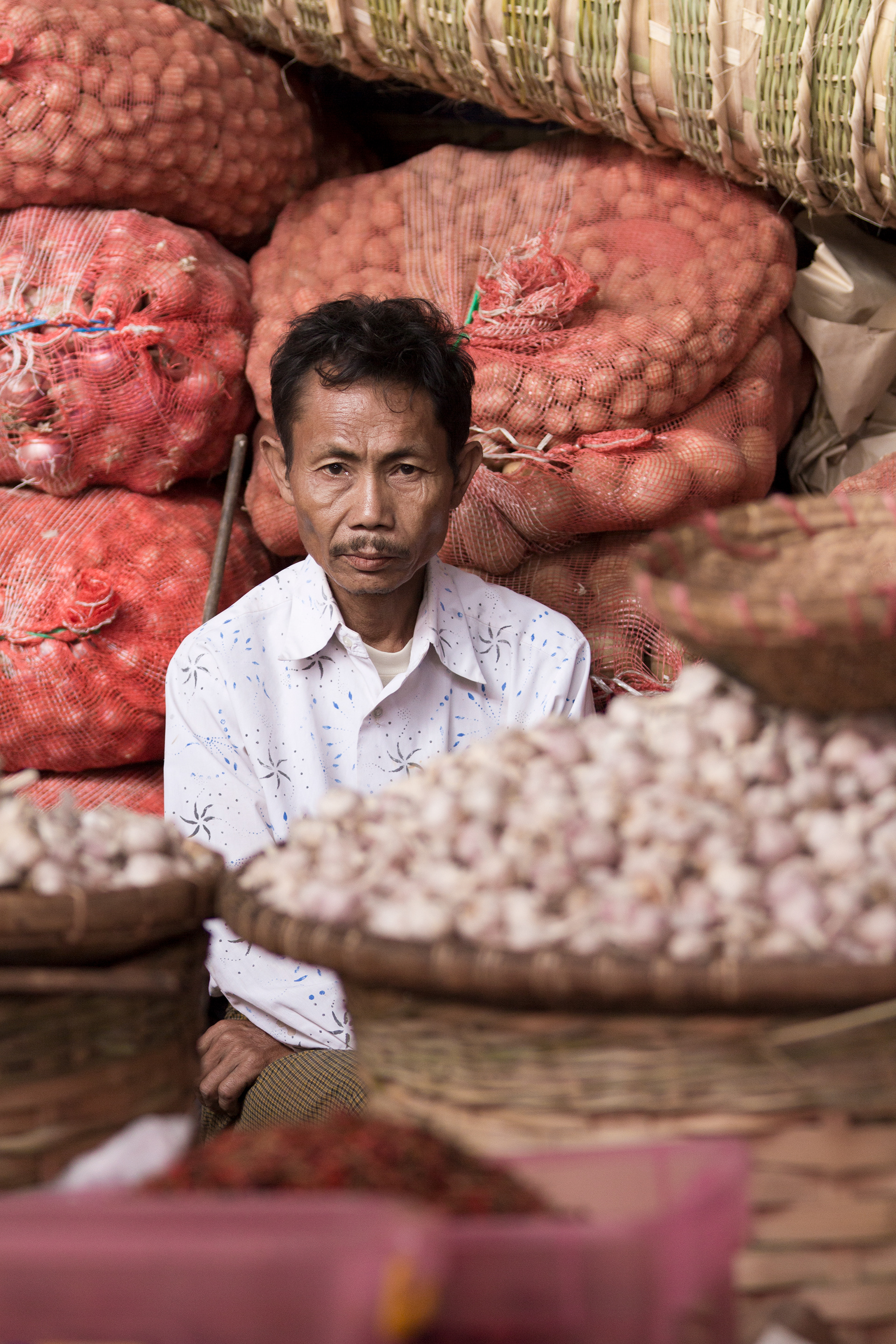 Onion & Garlic Stall, Pyin U Market, Mandelay