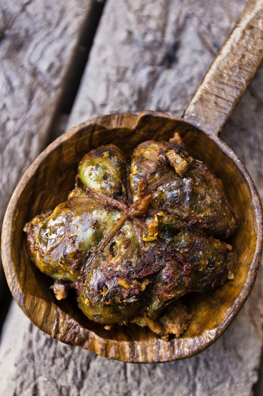 Osban, Swiss Chard Leaves Stuffed with Parsley Onions and Rice at Essofra Restaurant, Hamout Souk, Djerba Island