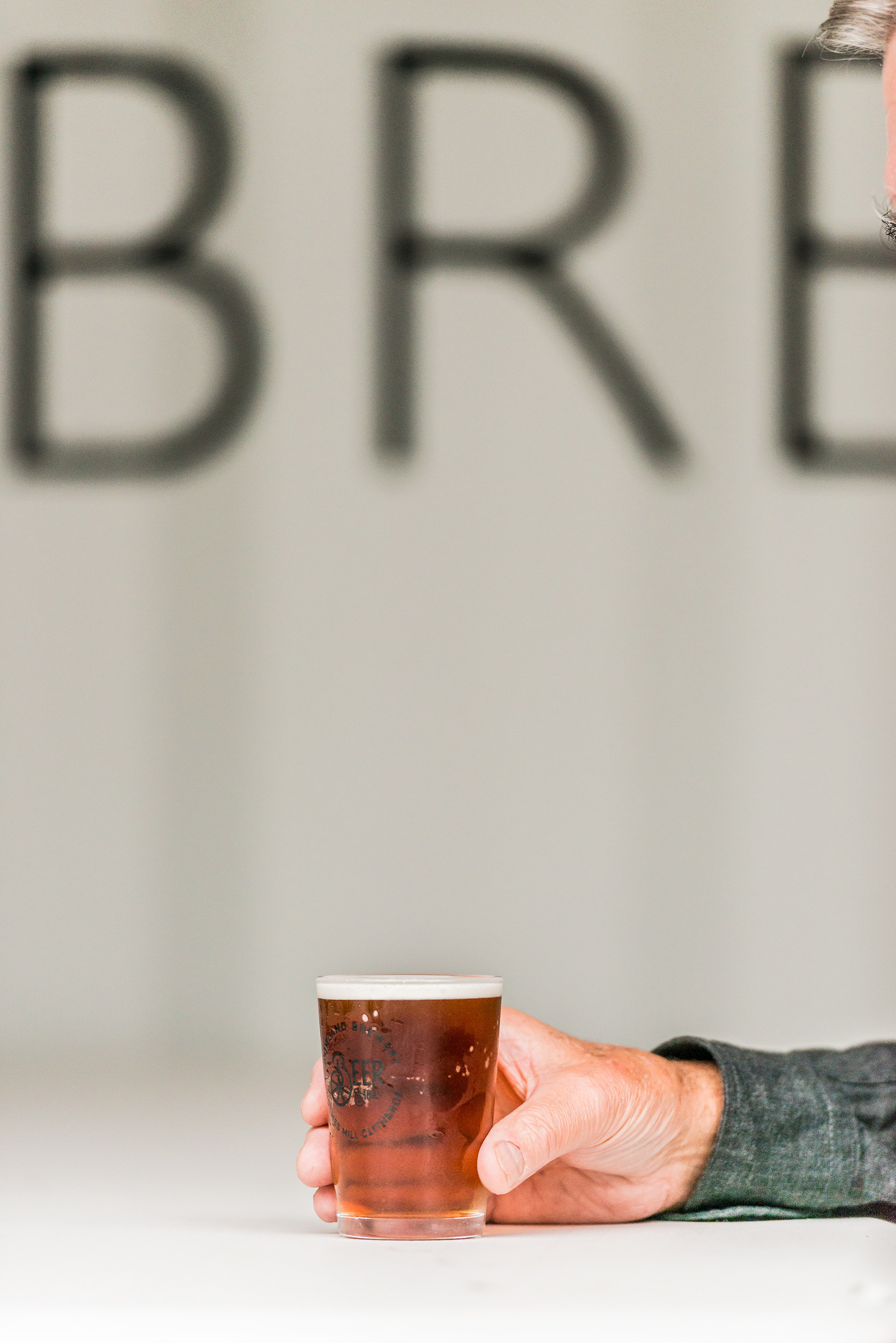 Sampling Buster IPA at Holmes Mill, Bowland Brewery, Clitheroe, Lancashire