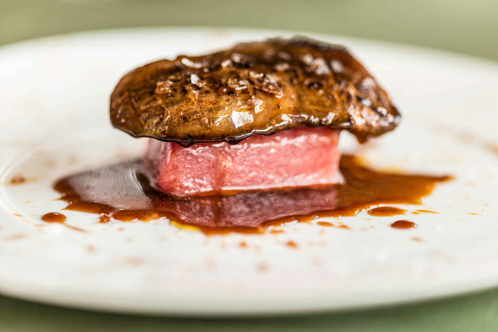 Class 'A' Tuna & Foiegras with panela Sauce (raw cane sugar), a really delicious combination of flavours