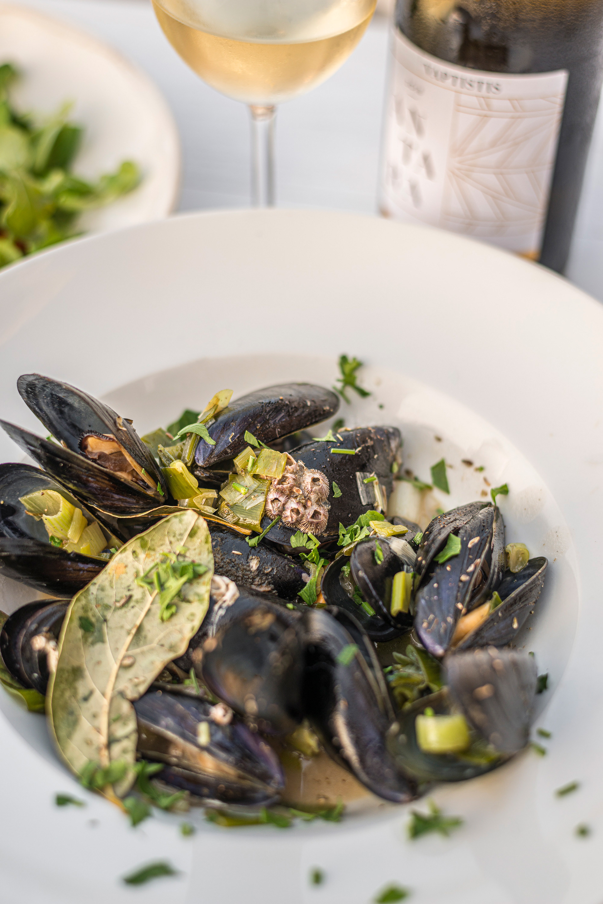 Fresh local Mussels at Restaurant Tarsanas near the harbour, Tinos