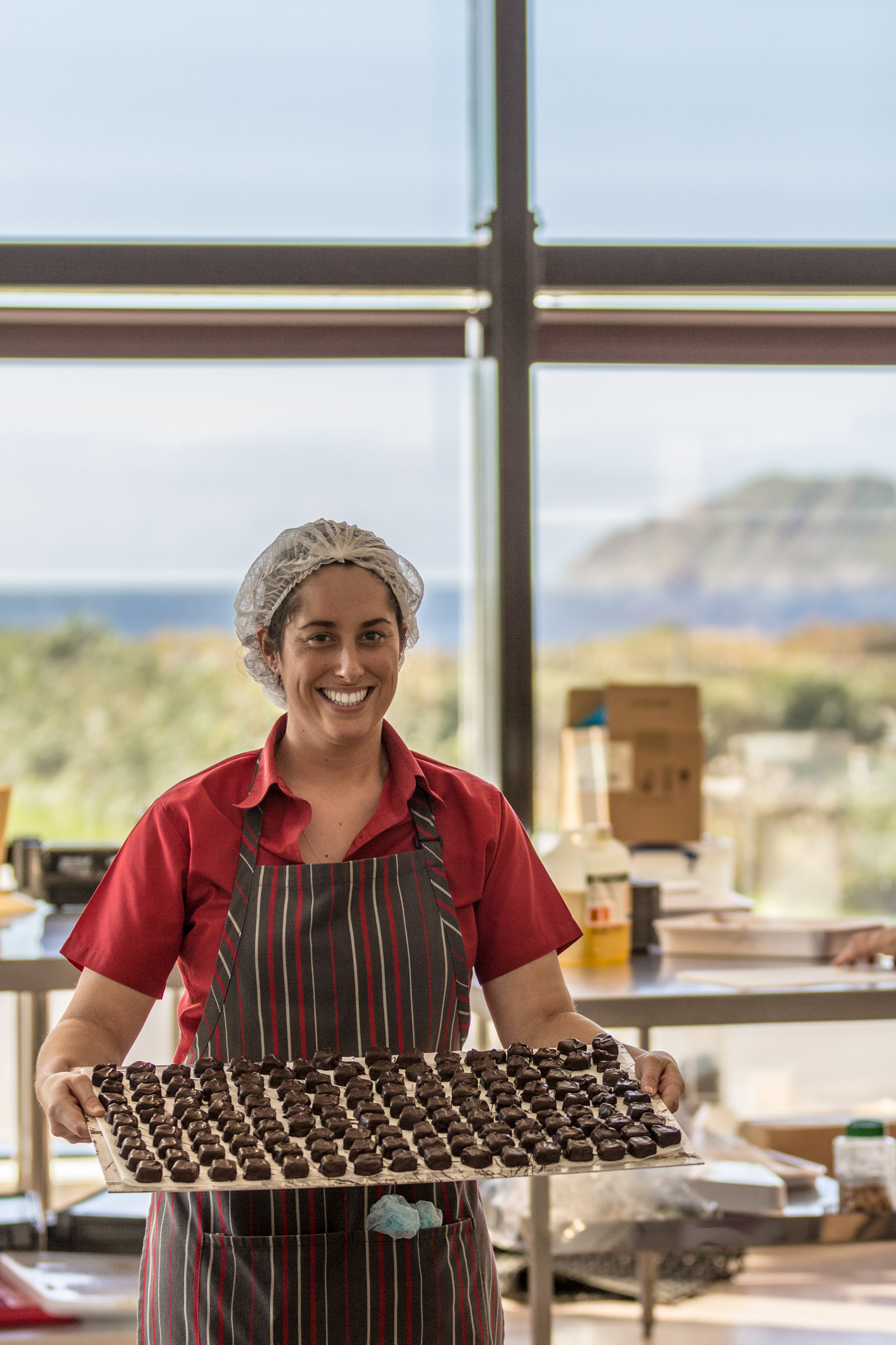 Worker Mary Kate O'Sullivan at Skelligs Chocolate Factory