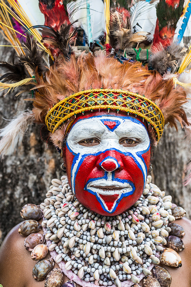 Woman's Sing-sing, or dance of welcome, Paiya Village, Mt Hagen