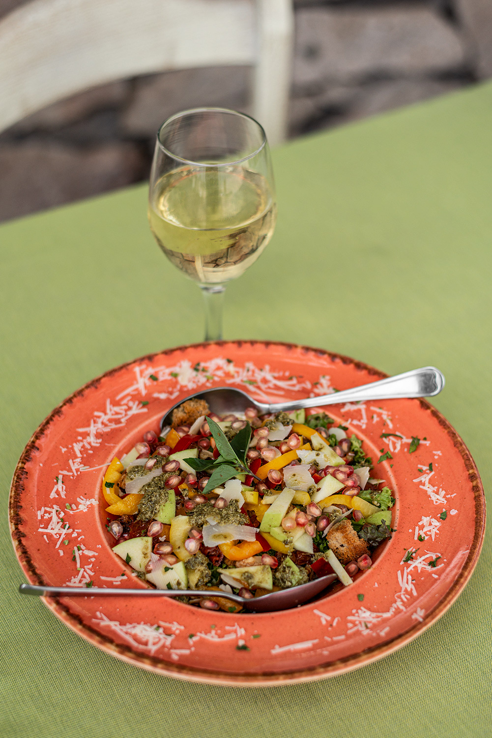Salad with Purslane and pomegranate - Nastos Taverna - Kato Zakros