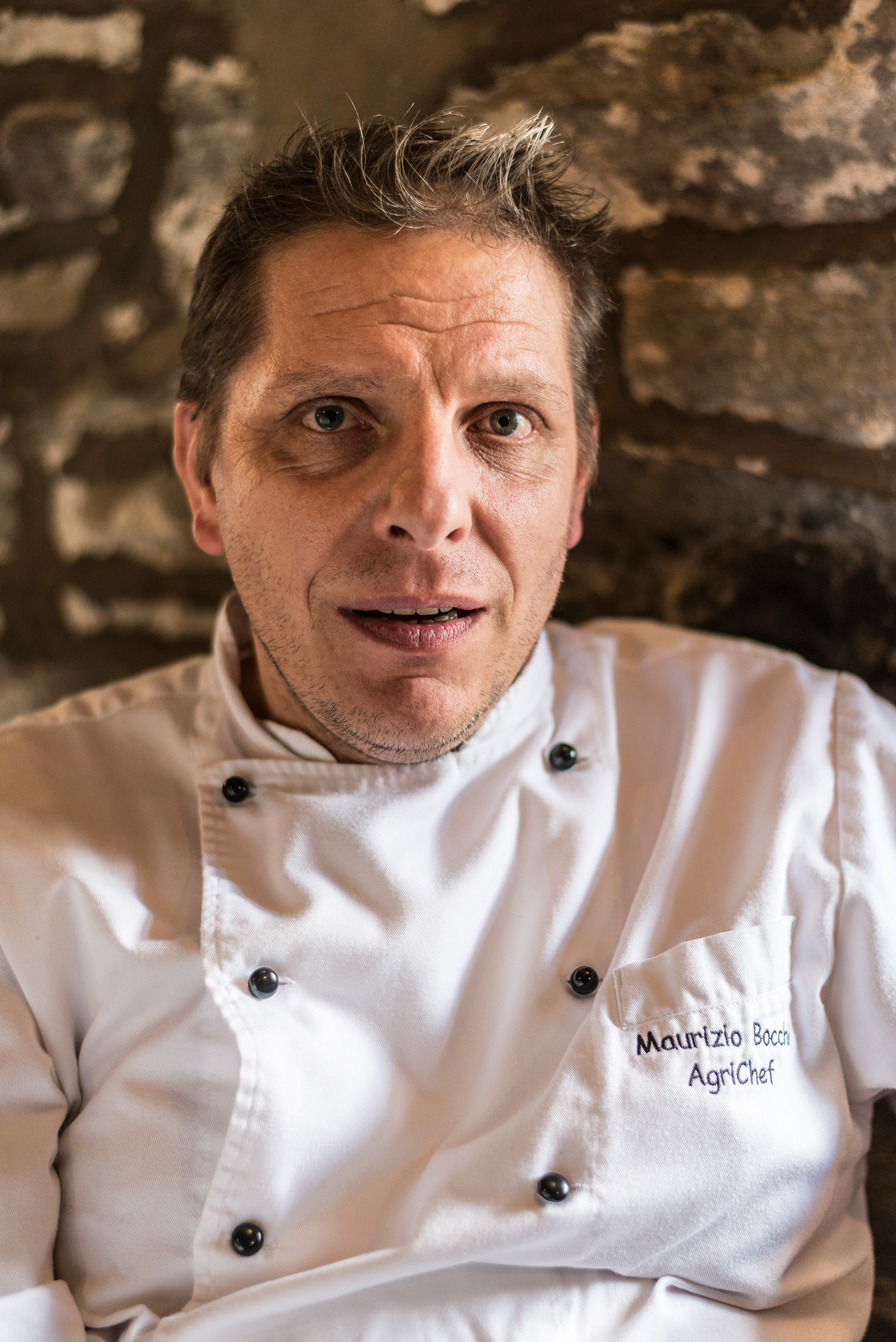 Agri-Chef Maurizio Bocchi at his wonderful restaurant La Locanda in Gisburn, Lancashire