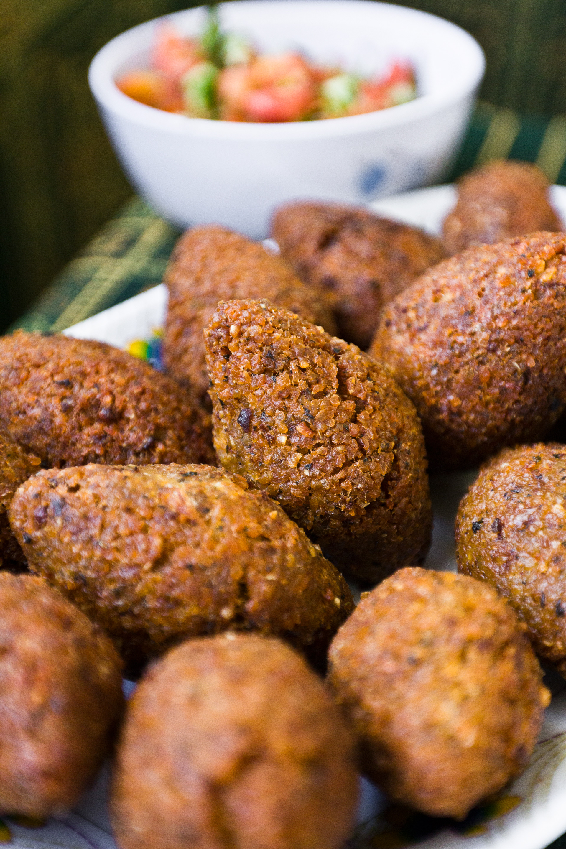 Kubah (Meat & spices inside deep fried lentil coating), Azraq Druze Local Community, Jordan