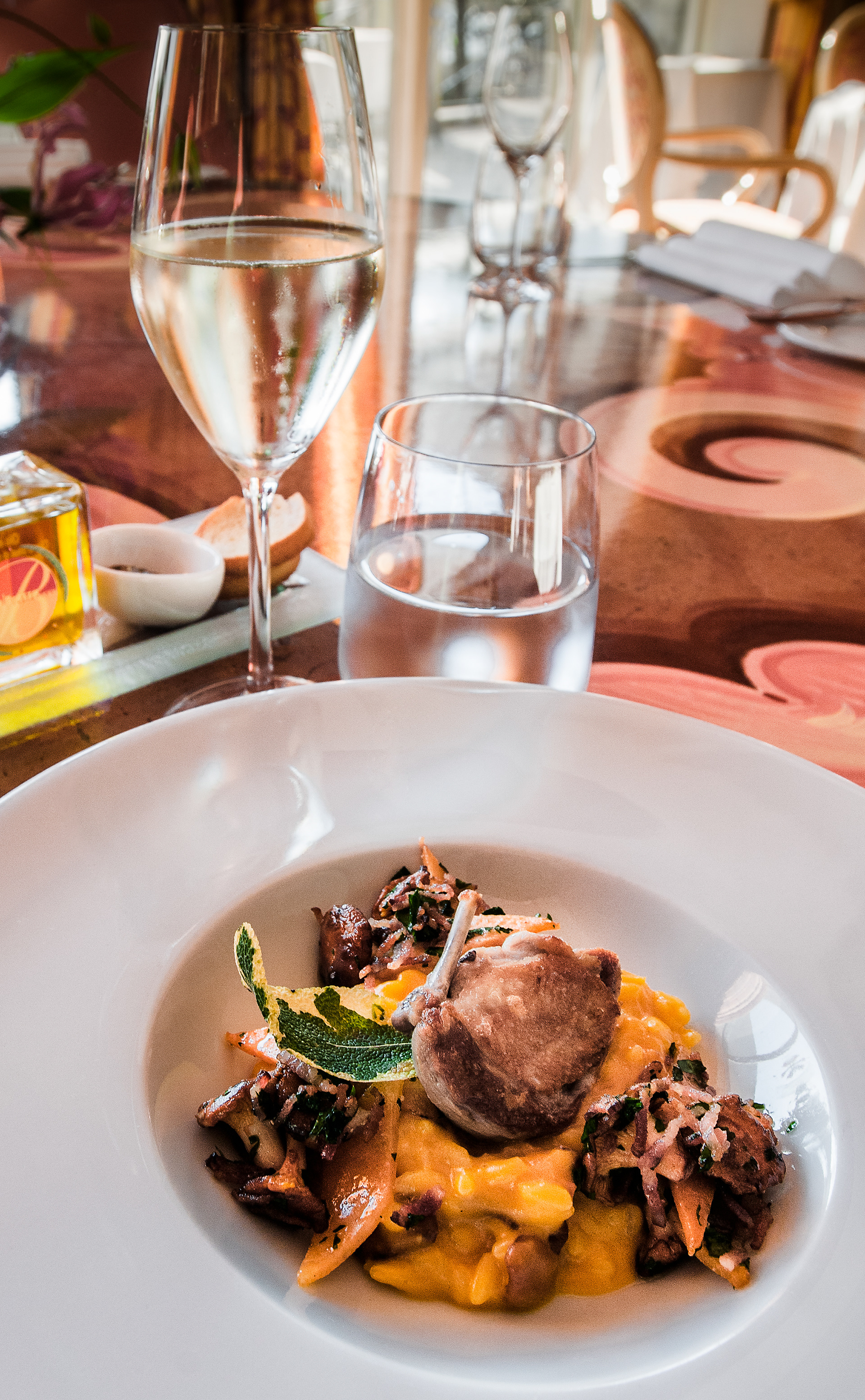 Loto Risotto with Quale Breast, La Brezza Restauran, Eden Roc Hotel , Ticino