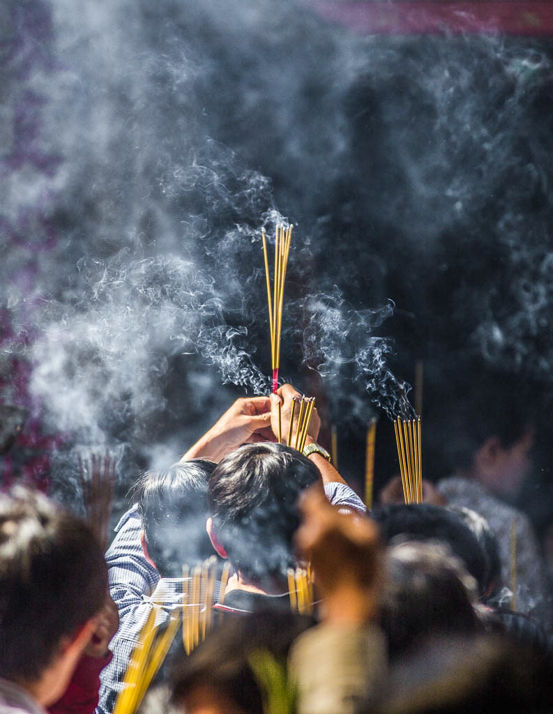 Celebrations for the new year - Jade Pagoda - Saigon - Vietnam.