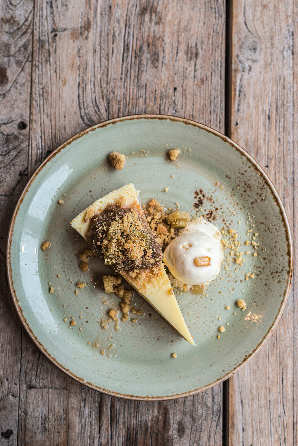 Cheesecake with rhubarb compote - The Parsons Nose - Hillsborough